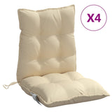 VidaXL coussins de chaise 4 pcs dossier bas tissu oxford beige
