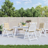 VidaXL coussins de chaise 4 pcs dossier bas tissu oxford beige