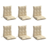 VidaXL coussins de chaise 6 pcs dossier bas tissu oxford beige