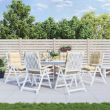 VidaXL coussins de chaise 6 pcs dossier bas tissu oxford beige