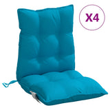 VidaXL coussins de chaise 4 pcs dossier bas tissu oxford bleu clair