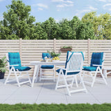 VidaXL coussins de chaise 4 pcs dossier bas tissu oxford bleu clair