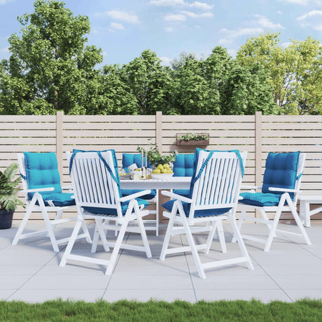 VidaXL coussins de chaise 6 pcs dossier bas tissu oxford bleu clair