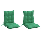 VidaXL coussins de chaise 2 pcs dossier bas tissu oxford vert
