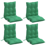 VidaXL coussins de chaise 4 pcs dossier bas tissu oxford vert