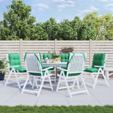 VidaXL coussins de chaise 6 pcs dossier bas tissu oxford vert