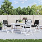 VidaXL coussins de chaise 4 pcs dossier bas tissu oxford noir