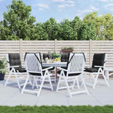 VidaXL coussins de chaise 6 pcs dossier bas tissu oxford noir