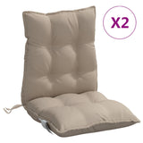 Coussins de chaise vidaxl 2 pcs bas dos oxford tissu taupe