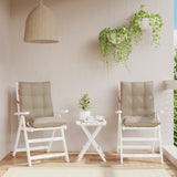 VidaXL coussins de chaise 2 pcs dossier bas tissu oxford taupe