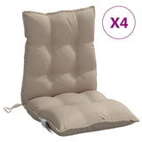 VidaXL coussins de chaise 4 pcs dossier bas tissu oxford taupe