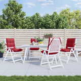 VidaXL coussins de chaise 4 pcs dossier bas tissu oxford rouge vin