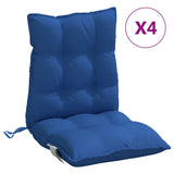 VidaXL coussins de chaise 4 pcs dossier bas tissu oxford bleu royal