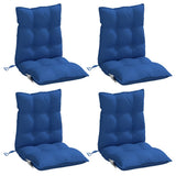VidaXL coussins de chaise 4 pcs dossier bas tissu oxford bleu royal