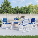VidaXL coussins de chaise 4 pcs dossier bas tissu oxford bleu royal