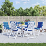 VidaXL coussins de chaise 6 pcs dossier bas tissu oxford bleu royal
