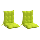 VidaXL coussins de chaise 2 pcs dossier bas tissu oxford vert vif