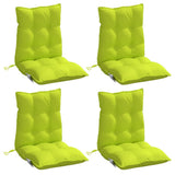 VidaXL coussins de chaise 4 pcs dossier bas tissu oxford vert vif