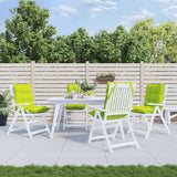 VidaXL coussins de chaise 4 pcs dossier bas tissu oxford vert vif