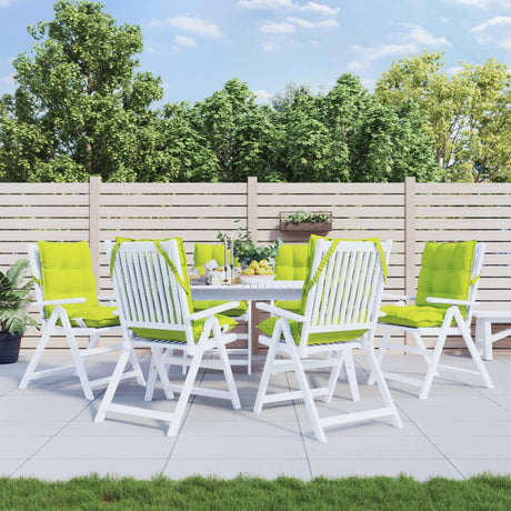 VidaXL coussins de chaise 6 pcs dossier bas tissu oxford vert vif