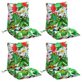 VidaXL coussins de chaise 4 pcs dossier bas tissu oxford multicolore