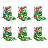 VidaXL coussins de chaise 6 pcs dossier bas tissu oxford multicolore