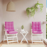 VidaXL coussins de chaise 2 pcs dossier bas tissu oxford rose