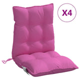 VidaXL coussins de chaise 4 pcs dossier bas tissu oxford rose