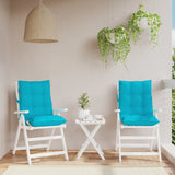 VidaXL coussins de chaise 2 pcs dossier bas tissu oxford turquoise