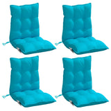 Coussins de chaise vidaxl 2 st bas dos oxford tissu turquoise