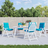 VidaXL coussins de chaise 2 pcs dossier bas tissu oxford turquoise