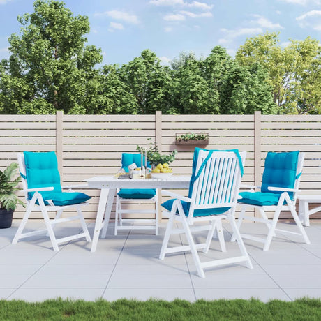 VidaXL coussins de chaise 2 pcs dossier bas tissu oxford turquoise