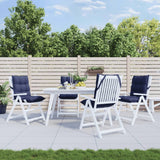 VidaXL coussins de chaise 4 pcs dossier bas tissu oxford bleu marine