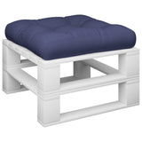 VidaXL coussin palette 60x60x12 cm tissu bleu marine