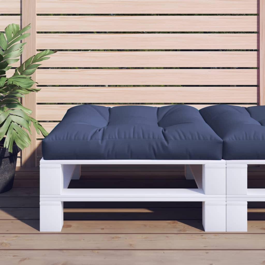 VidaXL coussin palette 70x70x12 cm tissu bleu marine
