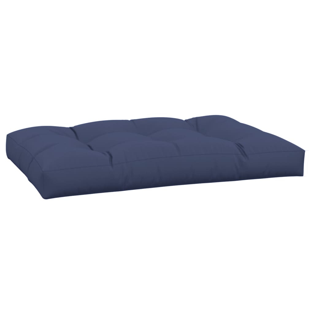 VidaXL coussin palette 120x80x12 cm tissu bleu marine