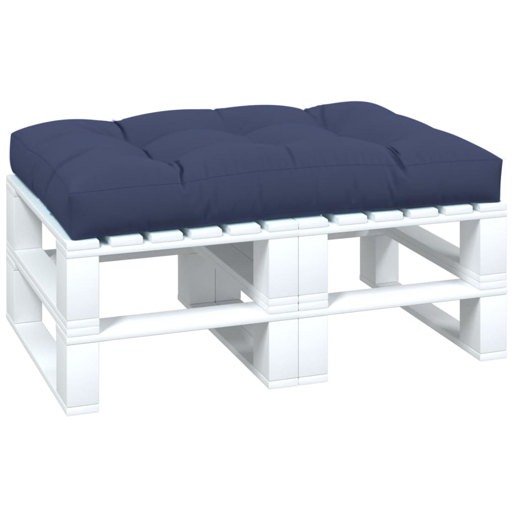 VidaXL coussin palette 120x80x12 cm tissu bleu marine