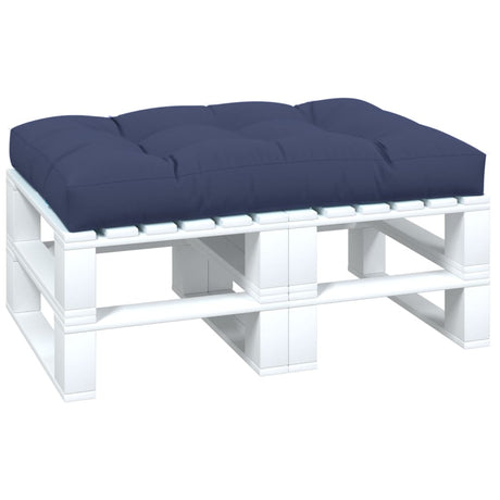 VidaXL coussin palette 120x80x12 cm tissu bleu marine