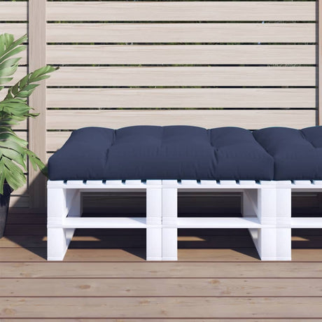 VidaXL coussin palette 120x80x12 cm tissu bleu marine