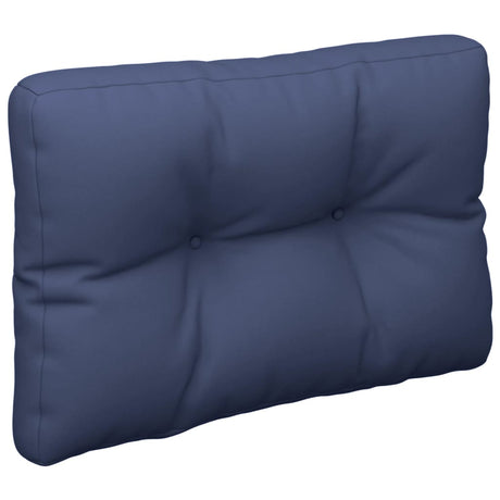 VidaXL coussin palette 50x40x12 cm tissu bleu marine