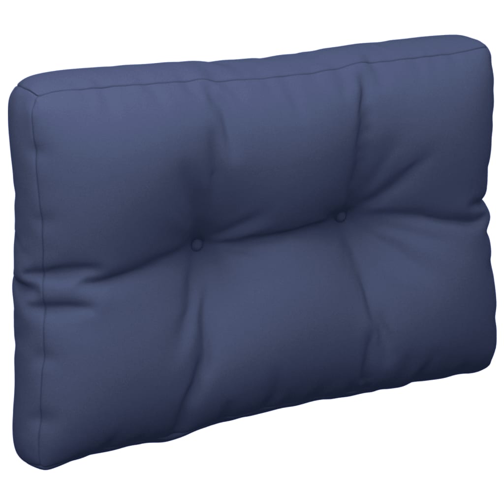 VidaXL coussin palette 60x40x12 cm tissu bleu marine