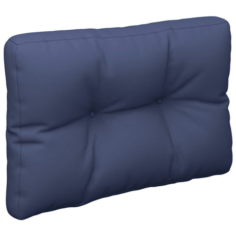 VidaXL coussin palette 60x40x12 cm tissu bleu marine
