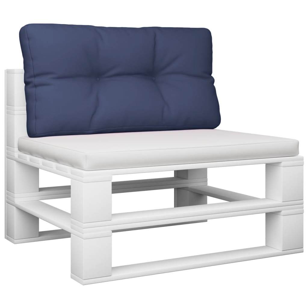 VidaXL coussin palette 70x40x12 cm tissu oxford bleu marine