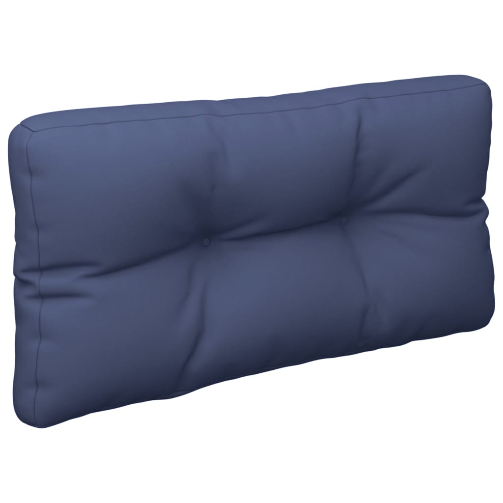 VidaXL coussin palette 120x40x12 cm tissu bleu marine