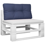 VidaXL coussin palette 120x40x12 cm tissu bleu marine
