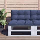 VidaXL coussin palette 120x40x12 cm tissu bleu marine