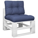 Vidaxl palletkussenset 60x40x12 cm stof marineblauw