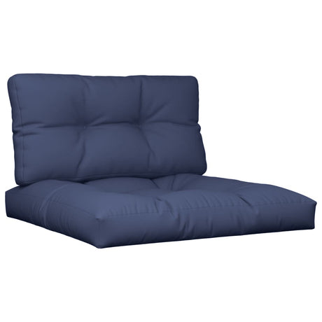 Vidaxx ensemble de coussins palette 70x40x12 cm tissu bleu marine
