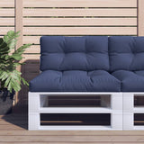 Vidaxx ensemble de coussins palette 70x40x12 cm tissu bleu marine