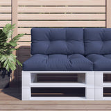 Set di cuscini da pallet Vidaxl 70x40x12 cm in tessuto marino blu marino